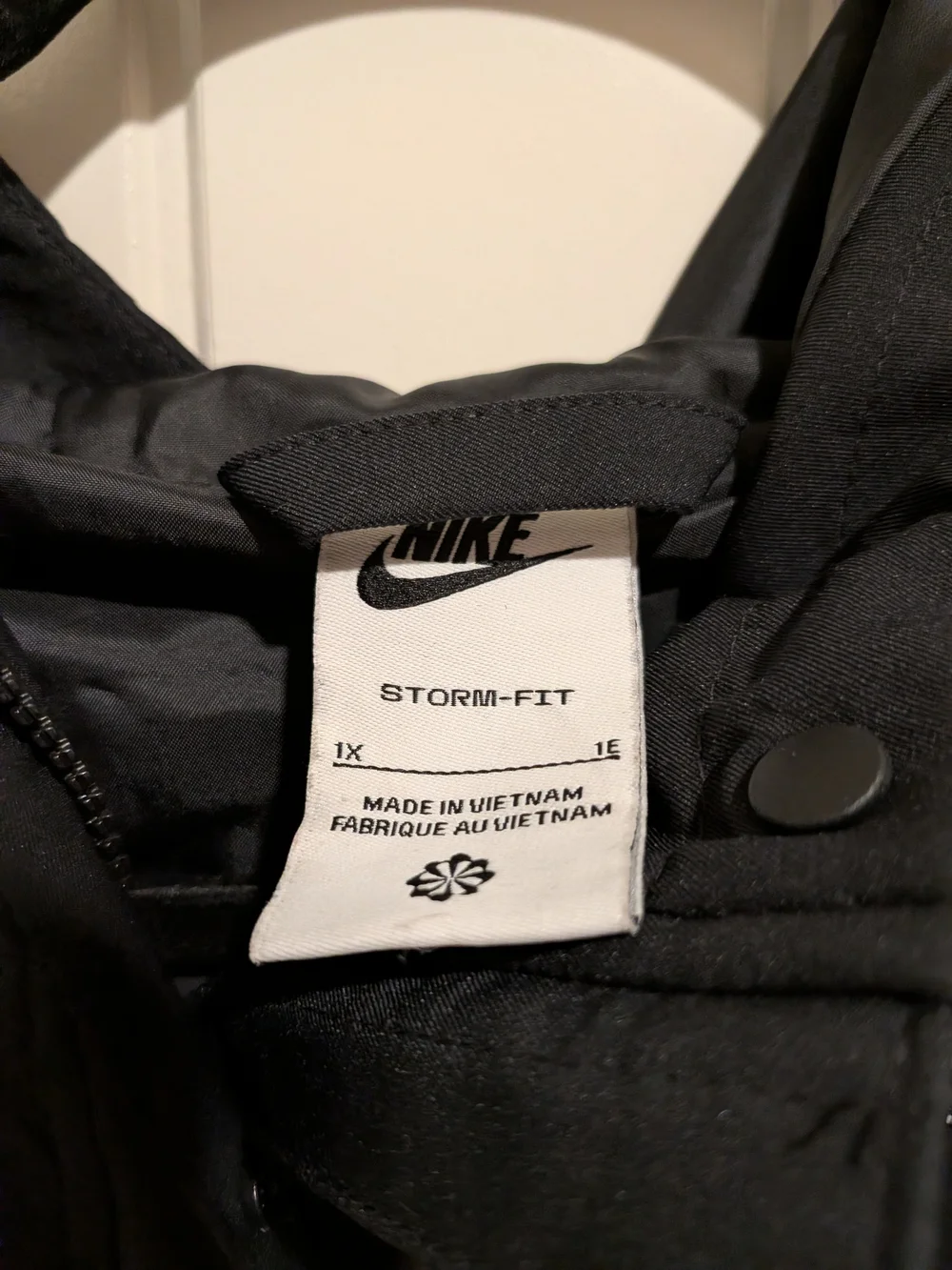 Nike Women's Black Hooded Waterproof Coat